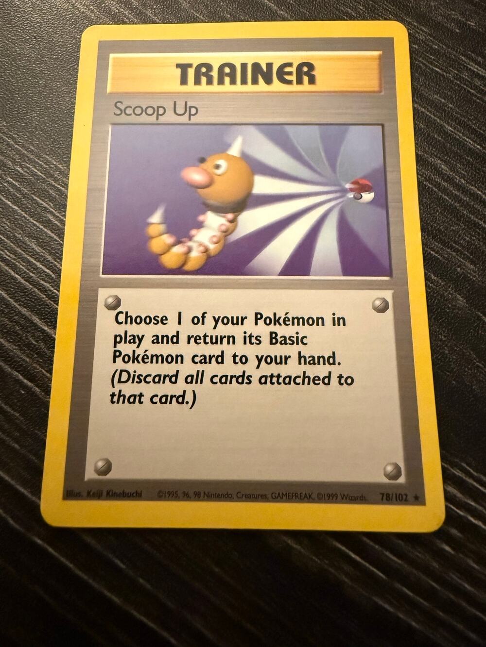 Pokémon Ungraded Base Set Scoop Up Trainer Card 78/102 Rare WOTC